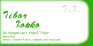 tibor kopko business card
